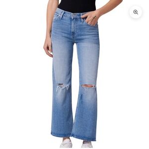 Hudson Rosie High-Rise Wide Leg Jean in Inspire Me Size 27 Distressed Zip